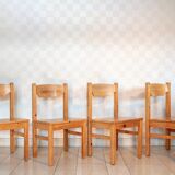Set of 4 NC Sweden pine chairs, 1970
