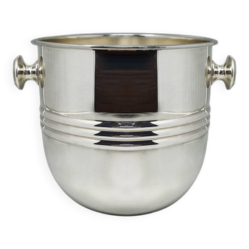 1960s Astonishing Silver Plated Ice Bucket by Sheratonn. Made in Italy.