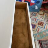 Restored wooden art deco chest of drawers with gilded handles