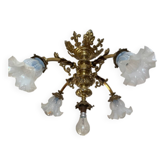 Napoleon style brass chandelier