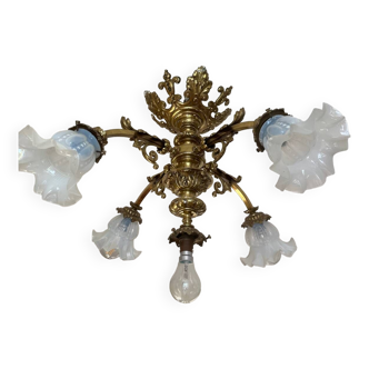 Lustre laiton style Napoleon