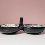 Italian ceramic serving bowl by aldo londi for bitossi 1950's