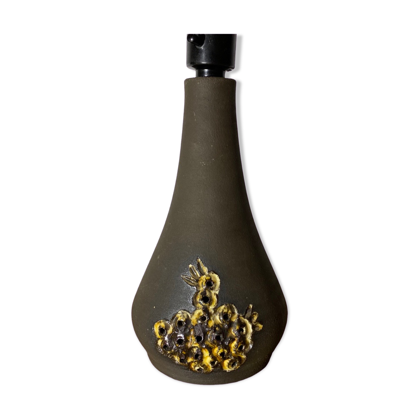 Handmade Vintage Ceramic Table Lamp - Handmade by Margot in Denmark, Mid Century Ceramic Pottery