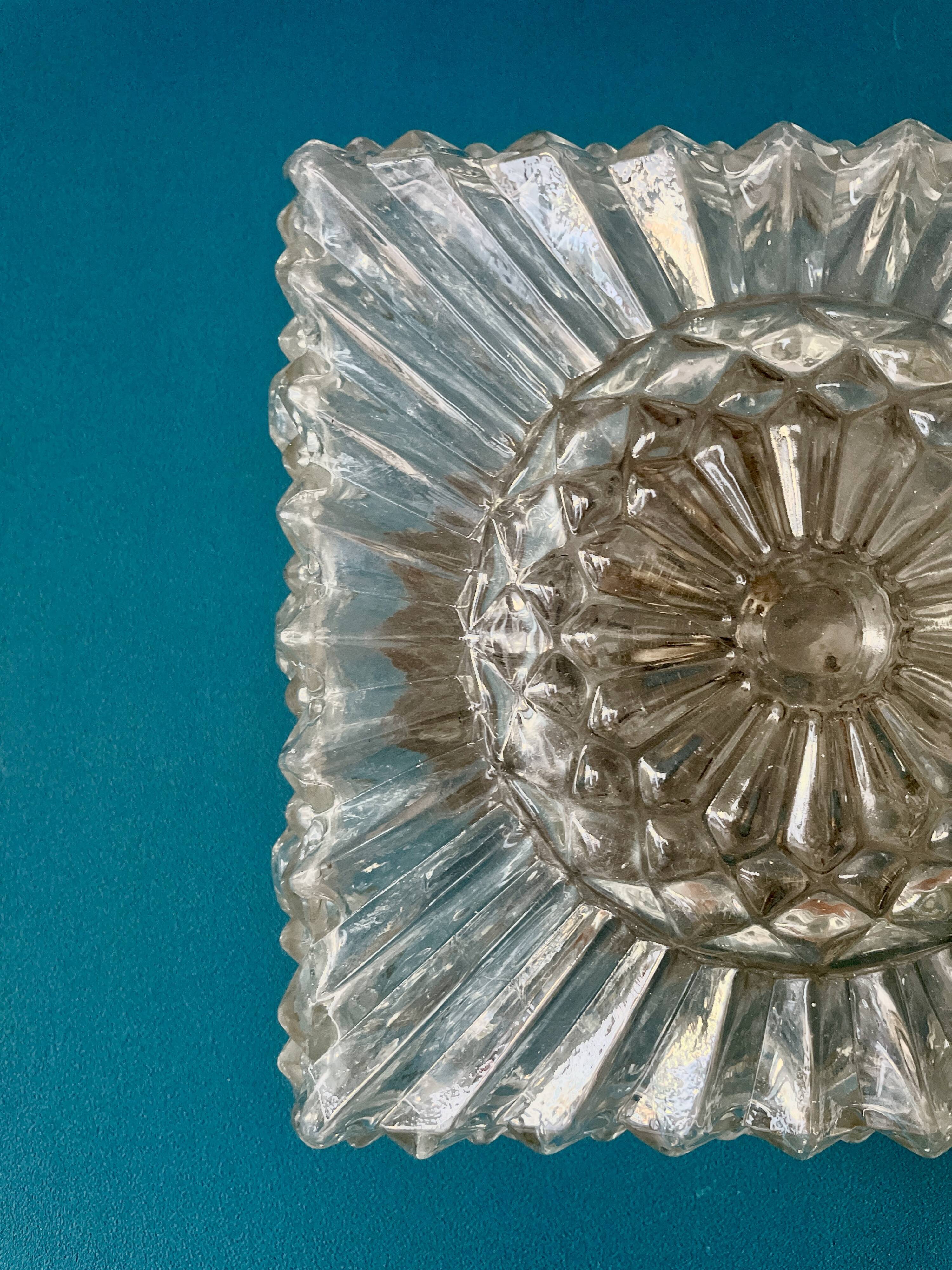 Chiseled glass ceiling light