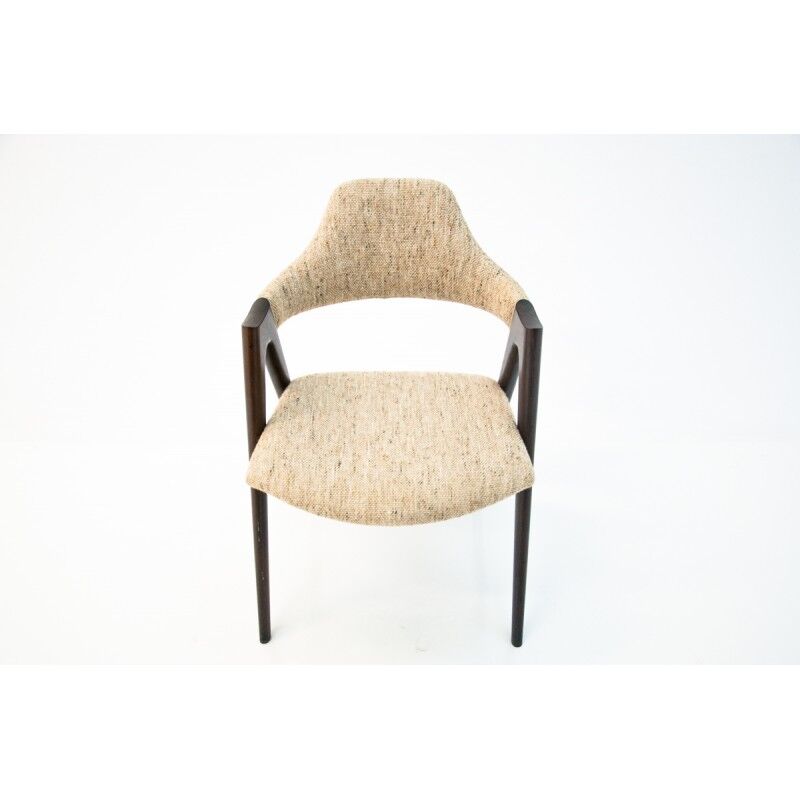 Four beige chairs, model compass, designed by K. Kristiansen, Denmark, 1960