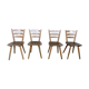 Série de 4 chaises scandinave ou bistrot en bois vintage