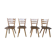 Série de 4 chaises scandinave ou bistrot en bois vintage