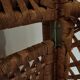 Folding rattan shelf