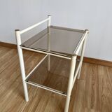 Smoked glass bedside table