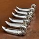 Set of 6 vintage silver-plated swan knife rests