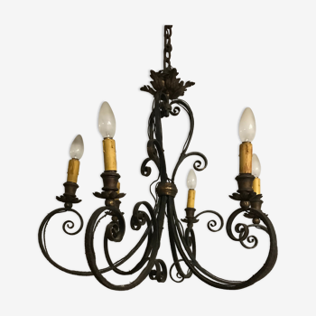 Wrought iron chandelier