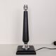 Leather and chrome lamp base