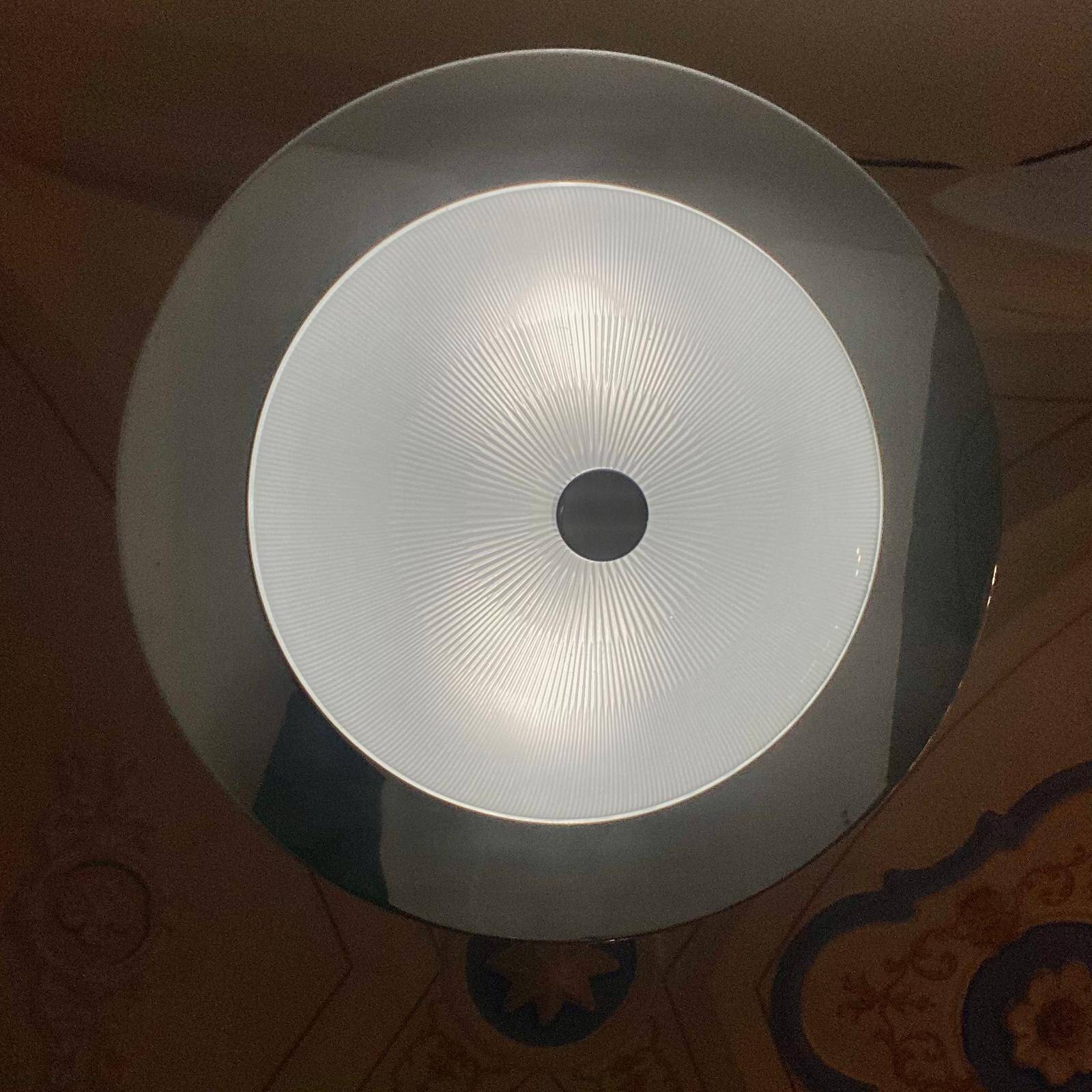 Space Age Design Pendant in Glass, Crystal and Metal