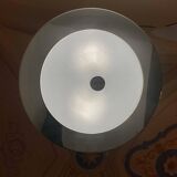 Space Age Design Pendant in Glass, Crystal and Metal