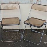 Pair of Plia chairs by Giancarlo Piretti for Castelli