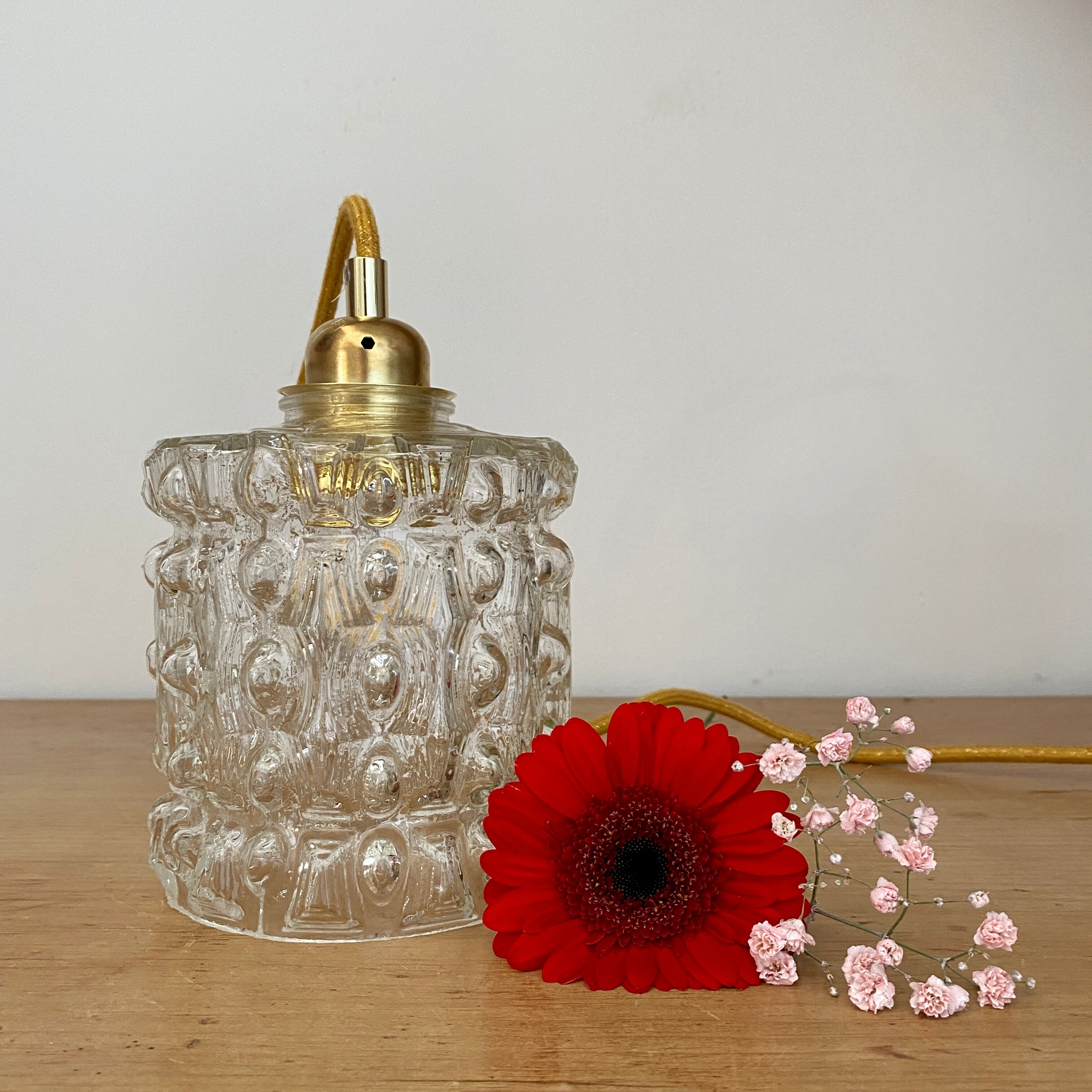 Vintage glass tulip walker