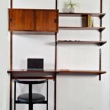 Scandinavian modular wooden office shelf - Design Kai Kristiansen