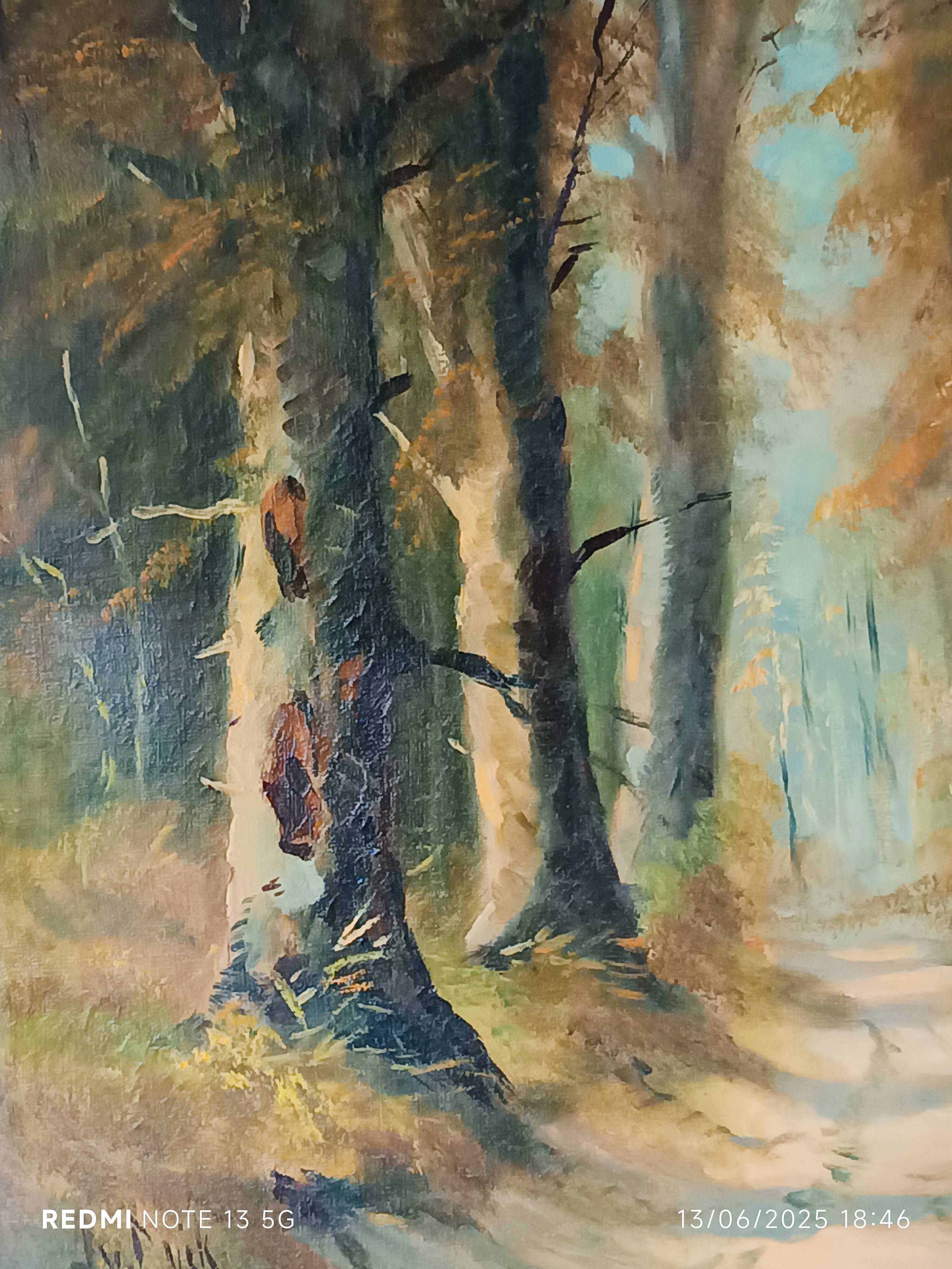 Oil on canvas Undergrowth signed Adolf Philippus Van Dijk (1859-1924)