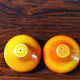 Salt and pepper in orange ceramic, 60s