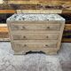 Commode Art Déco en chêne et marbre