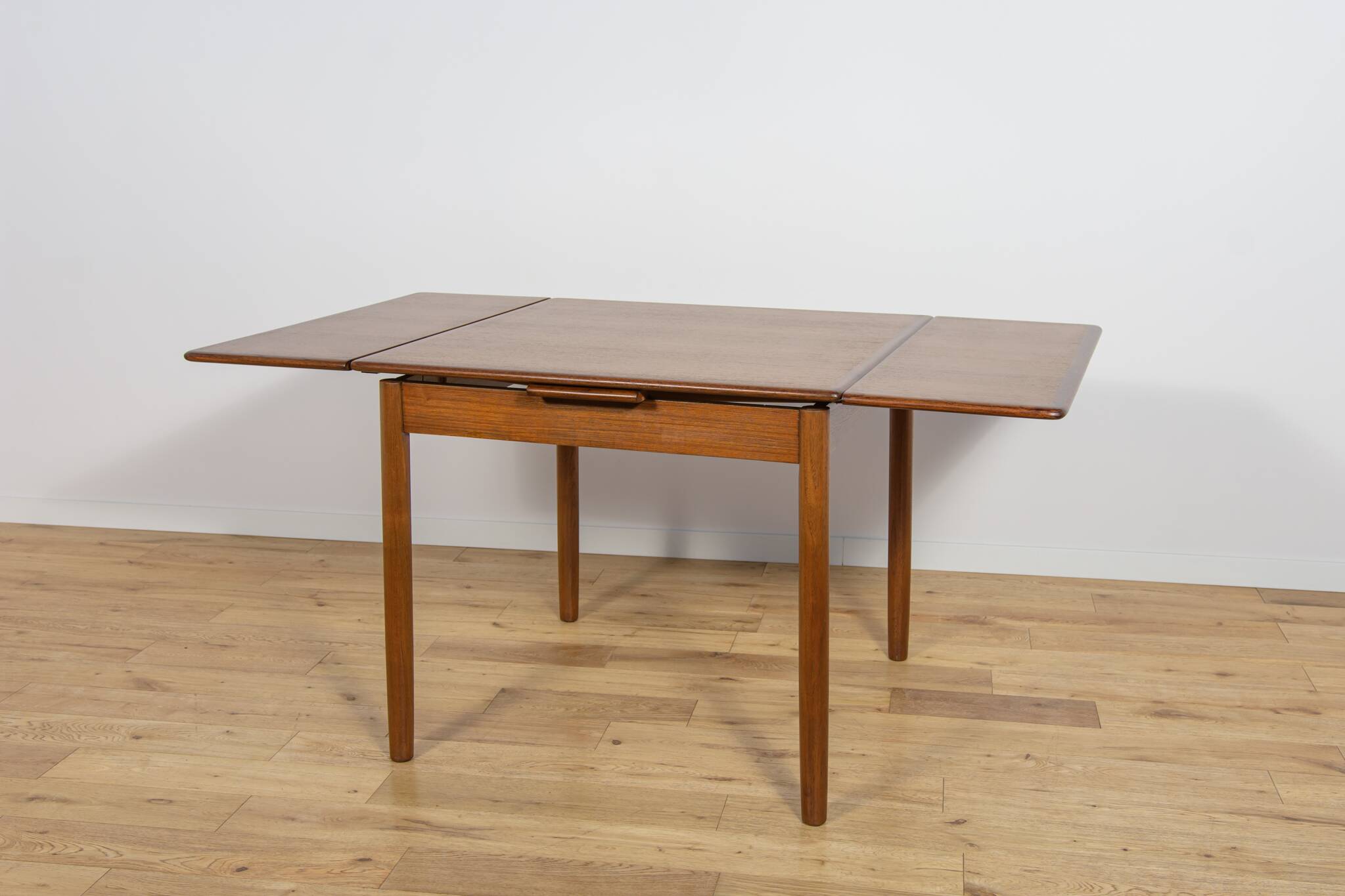 Mid-Century Square Extendable Teak Dining Table, Denmark, 1960s
