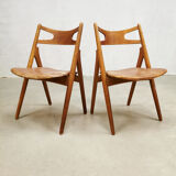Midcentury danish dining chairs ‘sawbuck’ hans wegner