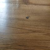 Solid oak farmhouse table with two-plank top