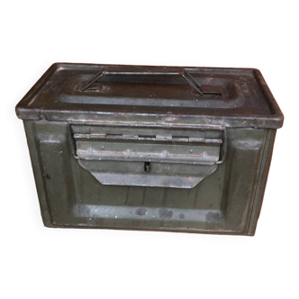 Small old military iron crate