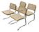 Lot de quatre chaises vintage  empilables design années 80