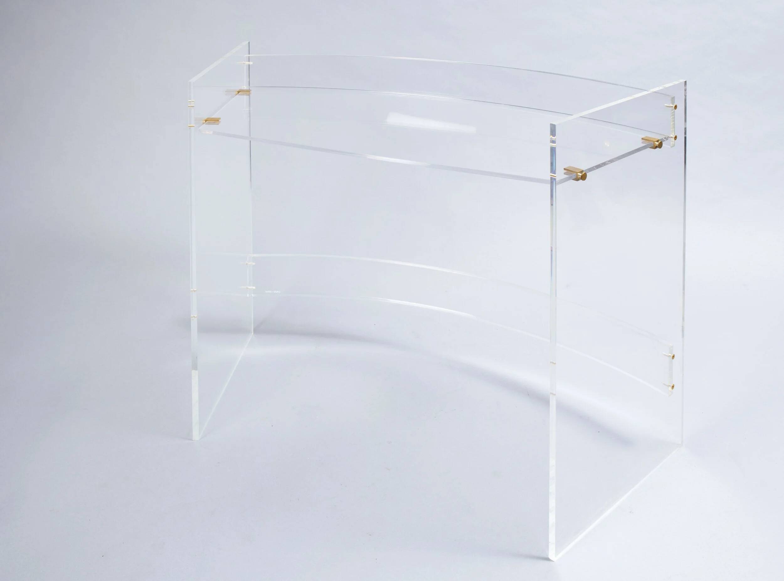 Console en plexiglas des années 70 de David Lange