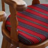 Set of 4 modern Norwegian armchairs by Krogenæs, solid pine, 1950s.