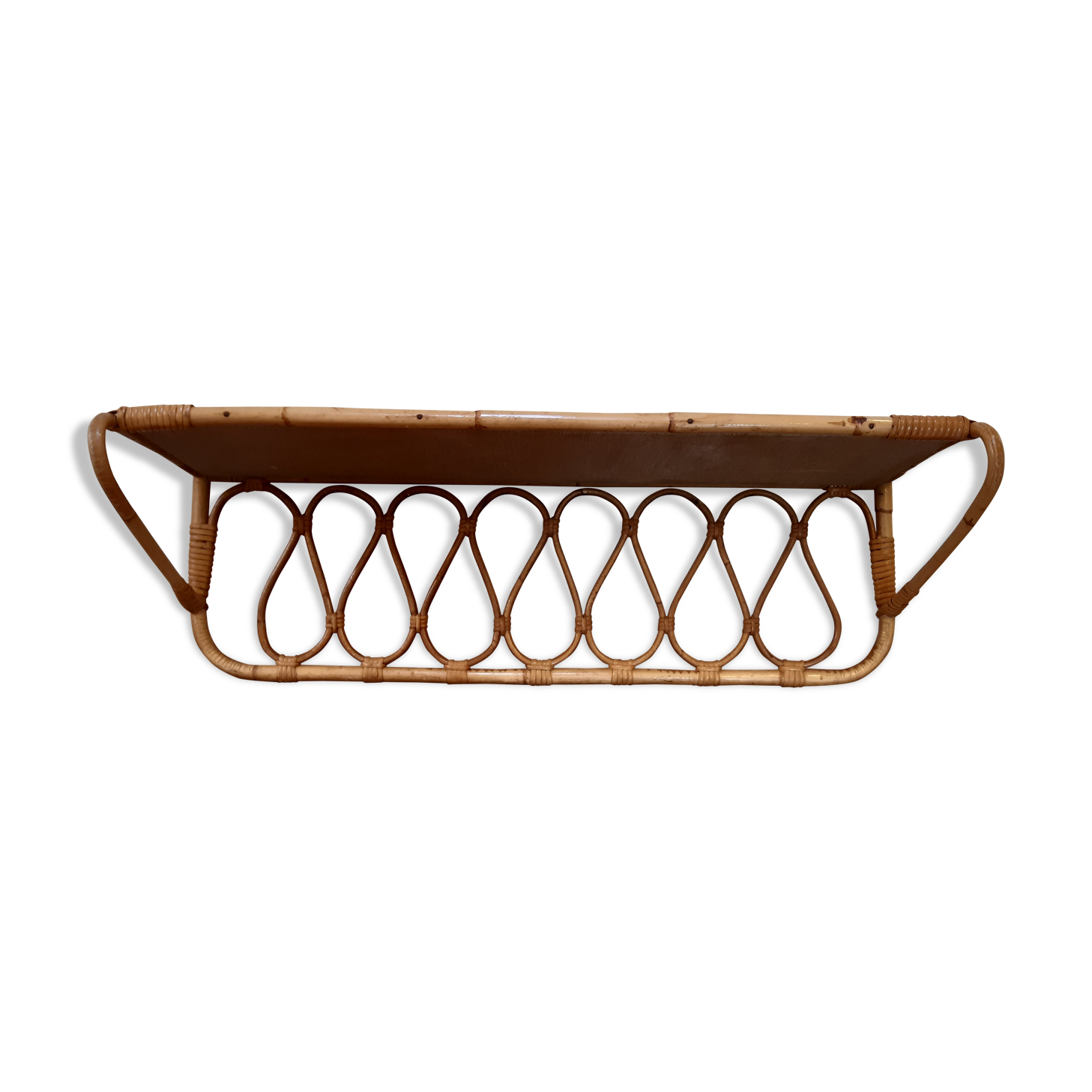 Rattan shelf from the 1960s