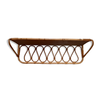 Rattan shelf from the 1960s
