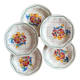 5 soup plates in Grasse earthenware, HBCM (Hippolyte Boulenger, Creil Montereau)