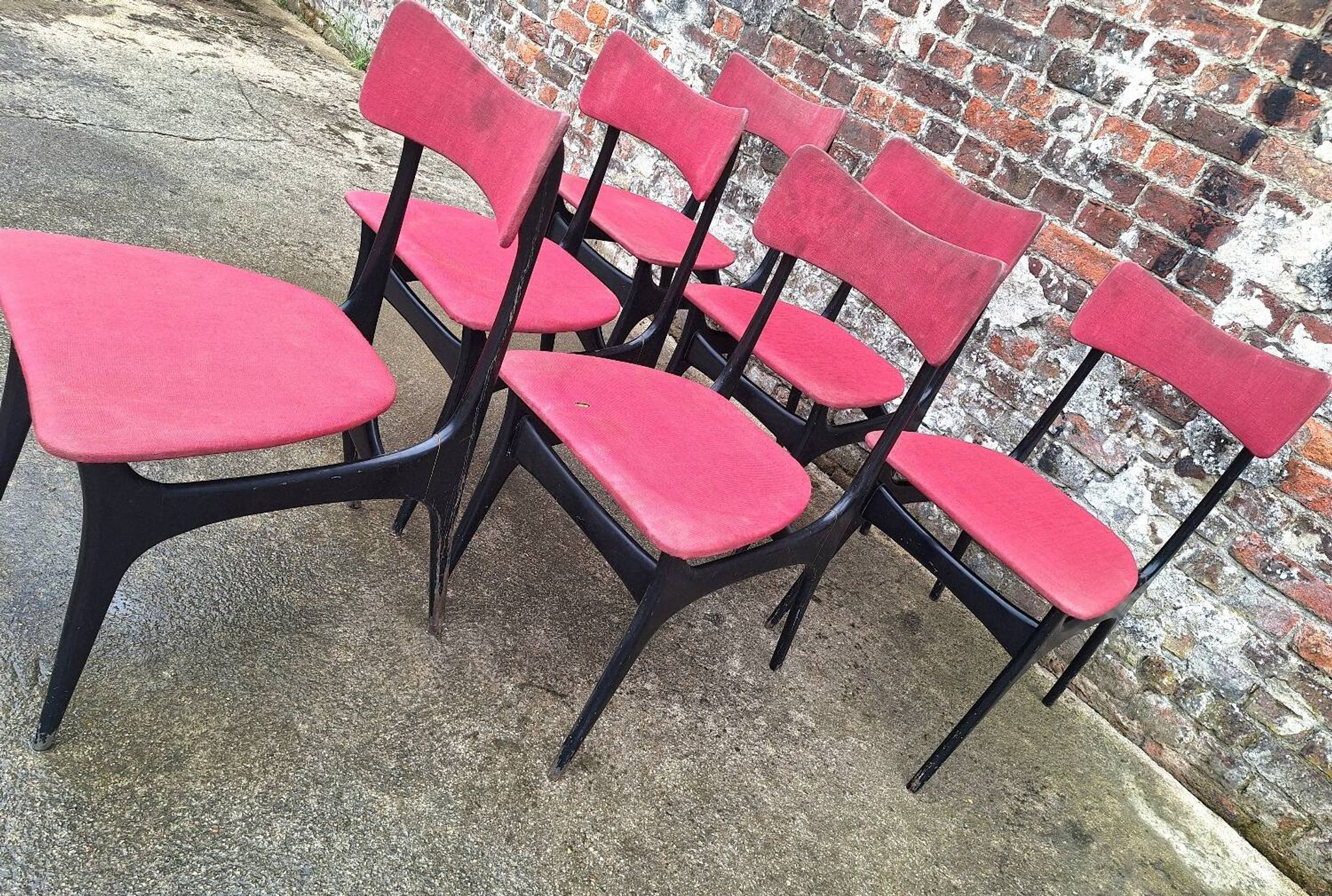 Set of 6 vintage Alfred Hendrickx chairs for Belform model S3