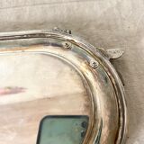 Serving dish foie gras silver metal