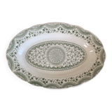 Plat ovale marque Bristol couleur verte