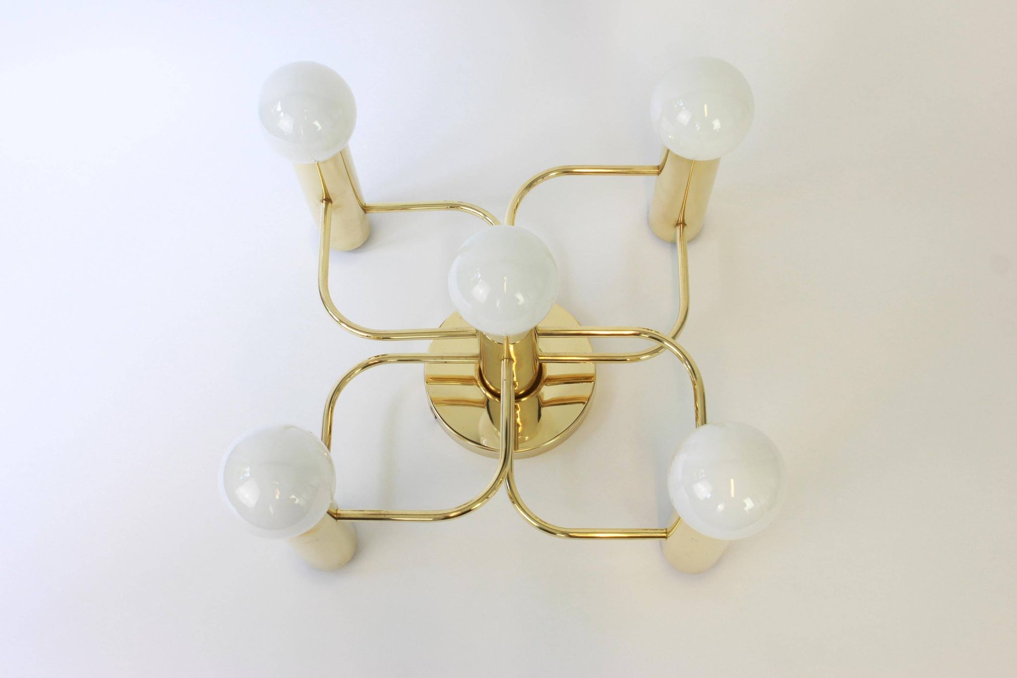Leola Sciolari Ceiling Light in Dark Brass, Germany, 1980s