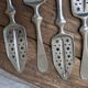 Set of 6 antique absinthe spoons Combault