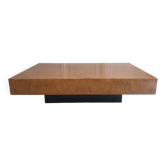 Wooden burl table Jean Claude Mahey Roche Bobois