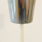 Great ceiling light chandelier cylinder in brushed steel 1970 vintage space age 70's funky seventies