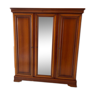 Armoire penderie en plaquage merisier