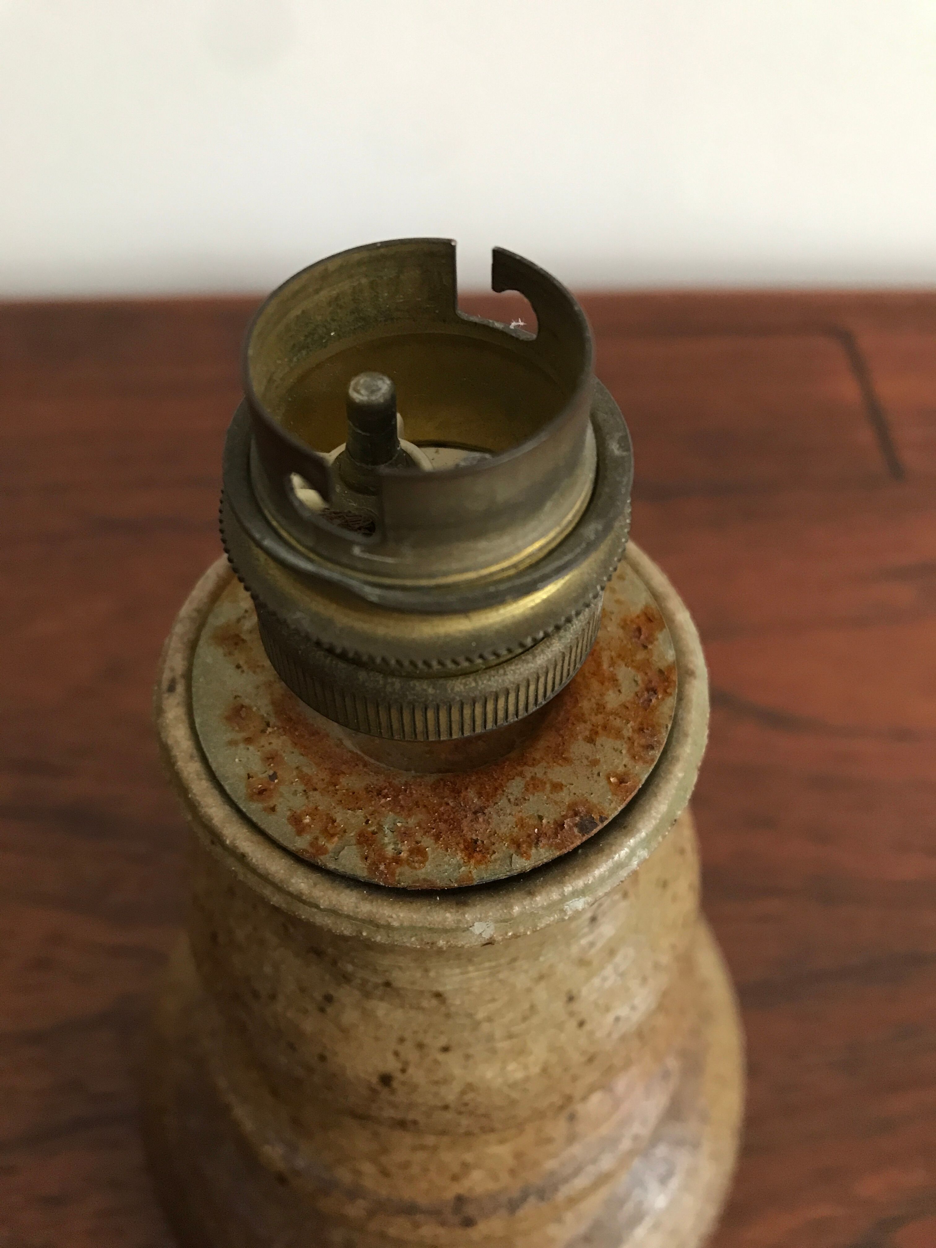 Pyrite stoneware lamp foot 60s