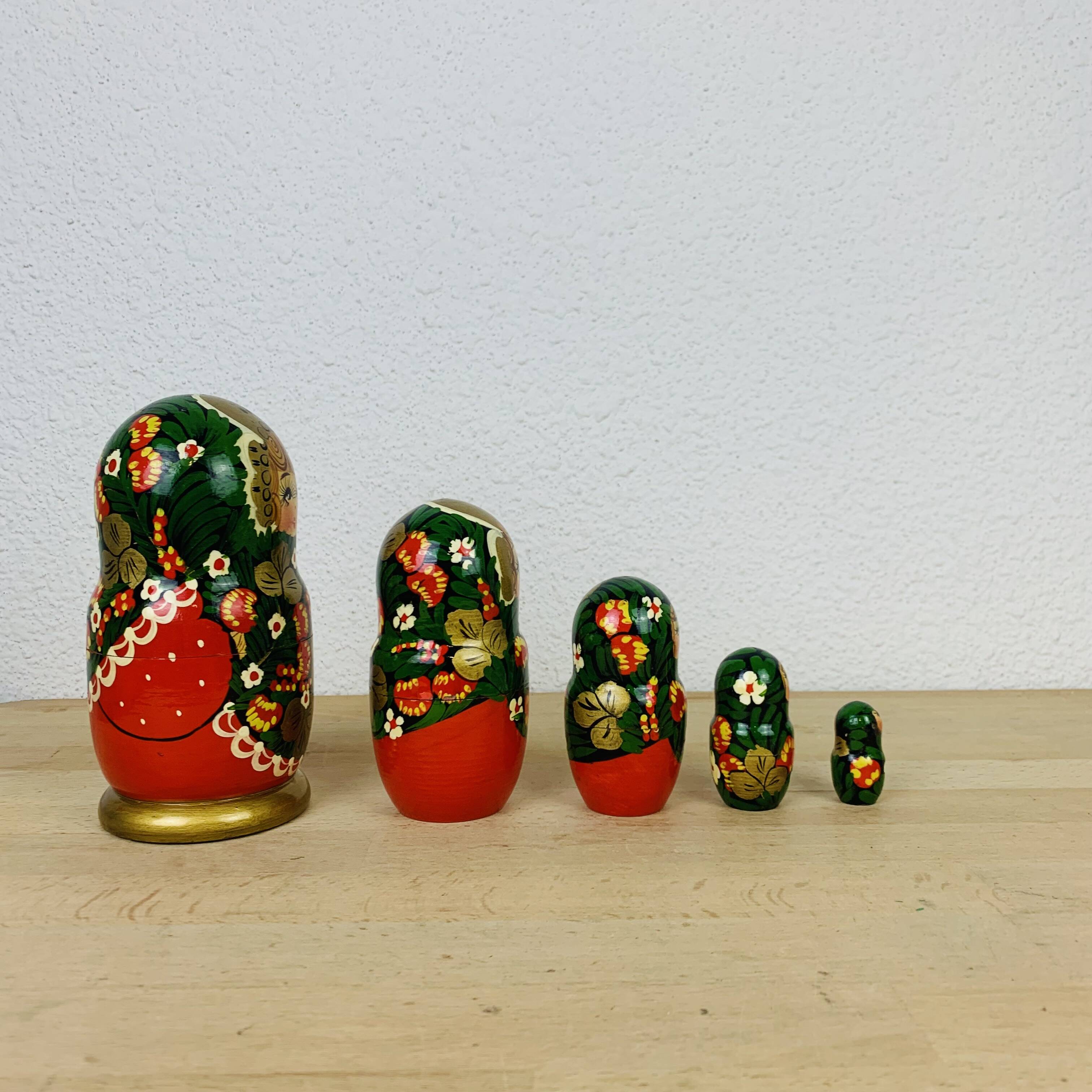 Russian doll Matryoshka painted wood