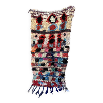 Colorful Boucherouite Moroccan rug - 77 x 173 cm