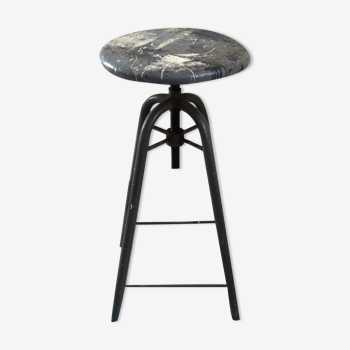 Old industrial stool