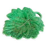 Sarreguemines barbotine, butter dish, pocket emptier, vine leaf