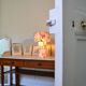Floral fabric table lamp