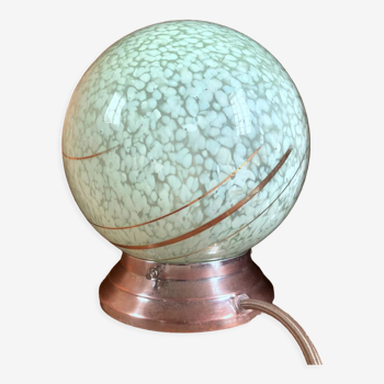 Lampe à poser globe verre de Clichy