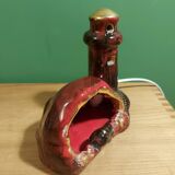 Vintage ceramic lamp in the shape of a lighthouse, Vallauris